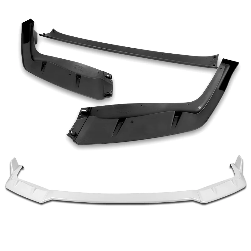 For 2009-2011 Honda Civic 4DR GT-Style PAINTED White 3-Piece Front Bumper Body Spoiler Splitter Lip Kit - Image 4