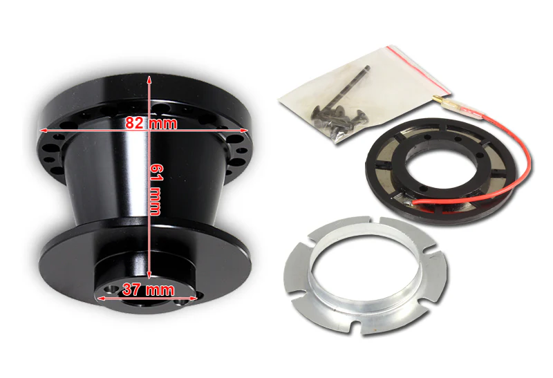 For 1990 - 2003 Mazda Protege Steering Wheel 6-Bolt HUB Adapter -Black T-6061 Aluminum - Image 2