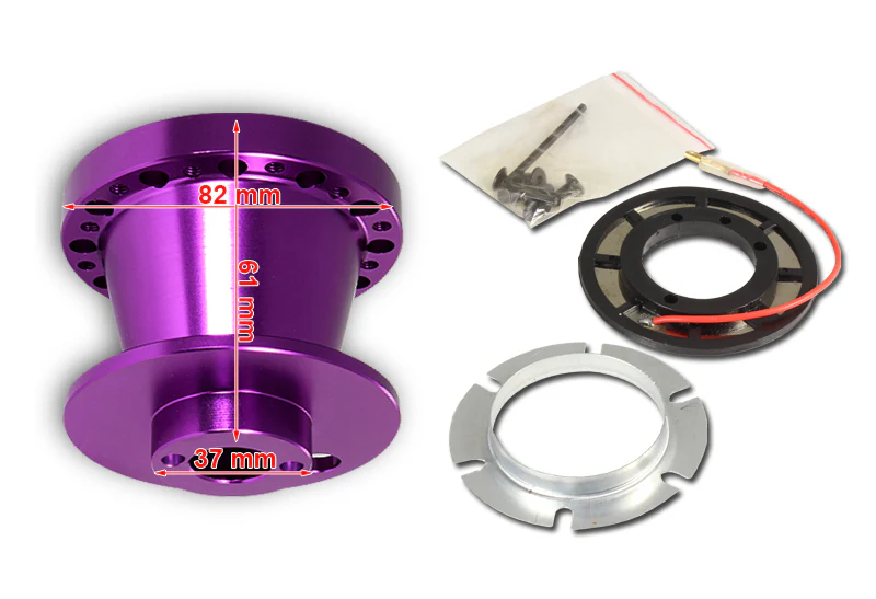 For 1990 - 2003 Mazda Protege Steering Wheel 6-Bolt HUB Adapter -Purple T-6061 Aluminum - Image 2