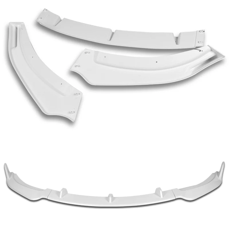 For 2009-2013 Mazda Miata MX-5 GV-Style Painted White Front Bumper Splitter Spoiler Lip 3PCS - Image 3