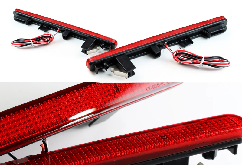 For 2009 – 2014 Acura TSX 48-LED Rear Bumper Reflector Stop Brake Light Kit -Red Lens - Image 4