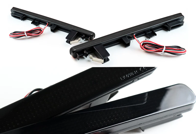 For 2009 – 2014 Acura TSX 48-LED Rear Bumper Reflector Stop Brake Light Kit -Smoke Lens - Image 2