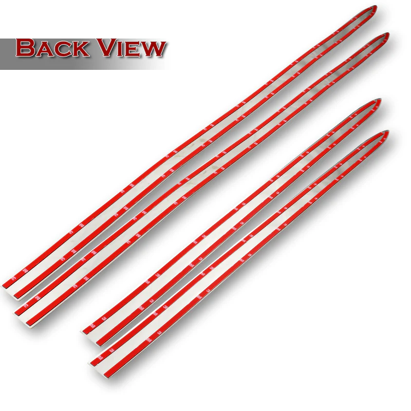 For 2009 – 2014 Ford F-150 F150 Crew Cab 4-DR Chrome ABS Body Side Moldings Trim 4-PCS Set - Image 3