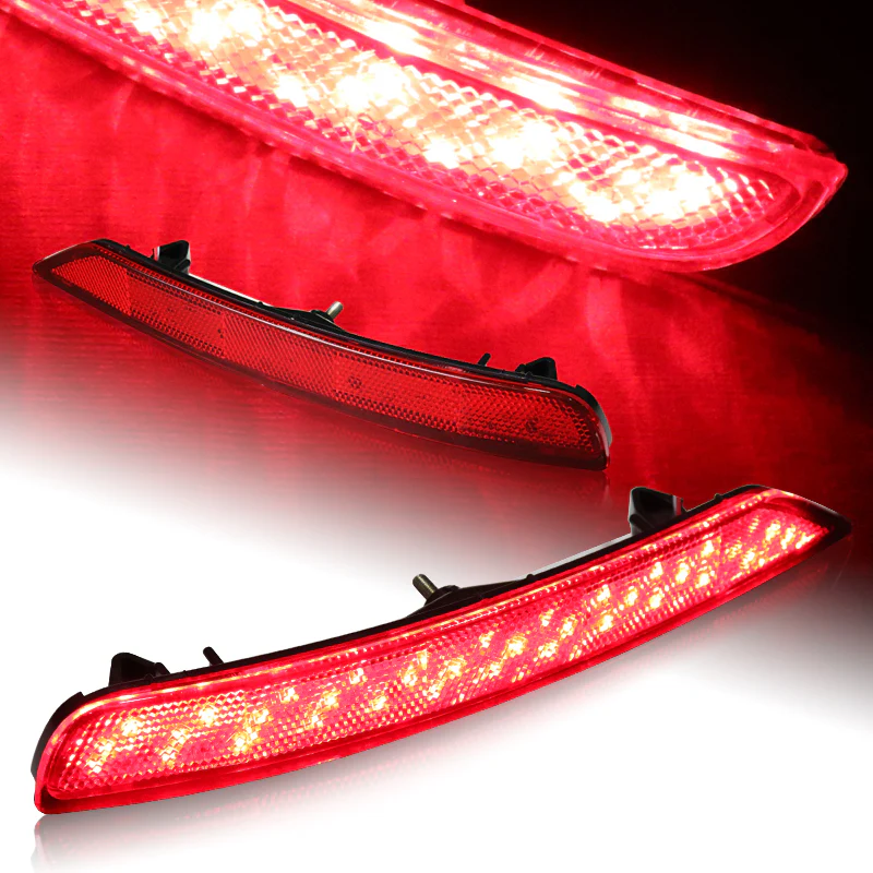 For 2009 – 2018 Subaru Forester 72-LED Rear Bumper Reflector Stop Brake Light Kit -Red Lens - Image 4