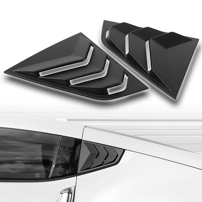 For 2009 - 2020 Nissan 370Z ABS Side Window Louvers Scoop Sun Shade Covers Vent -Black - Image 5