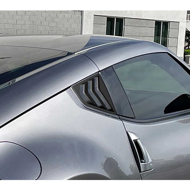 For 2009 - 2020 Nissan 370Z ABS Side Window Louvers Scoop Sun Shade Covers Vent -Black - Image 7