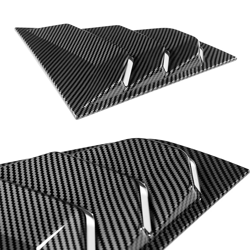 For 2009 - 2020 Nissan 370Z ABS Side Window Louvers Scoop Sun Shade Covers Vent -Carbon Fiber Look - Image 3