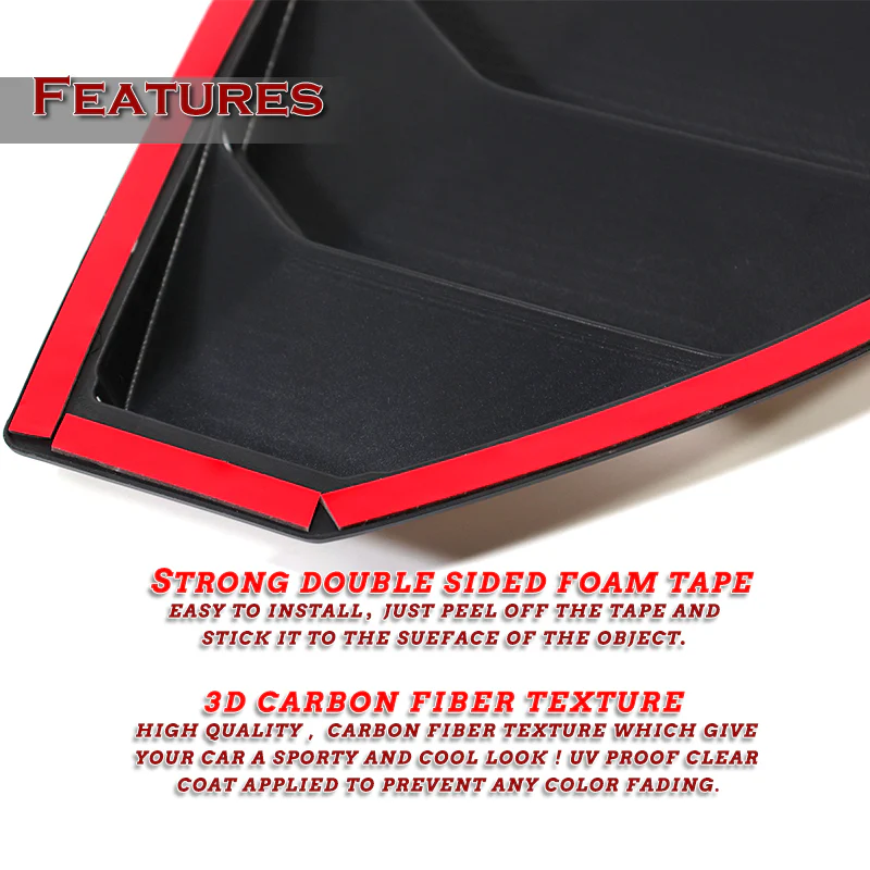 For 2009 - 2020 Nissan 370Z ABS Side Window Louvers Scoop Sun Shade Covers Vent -Carbon Fiber Look - Image 4