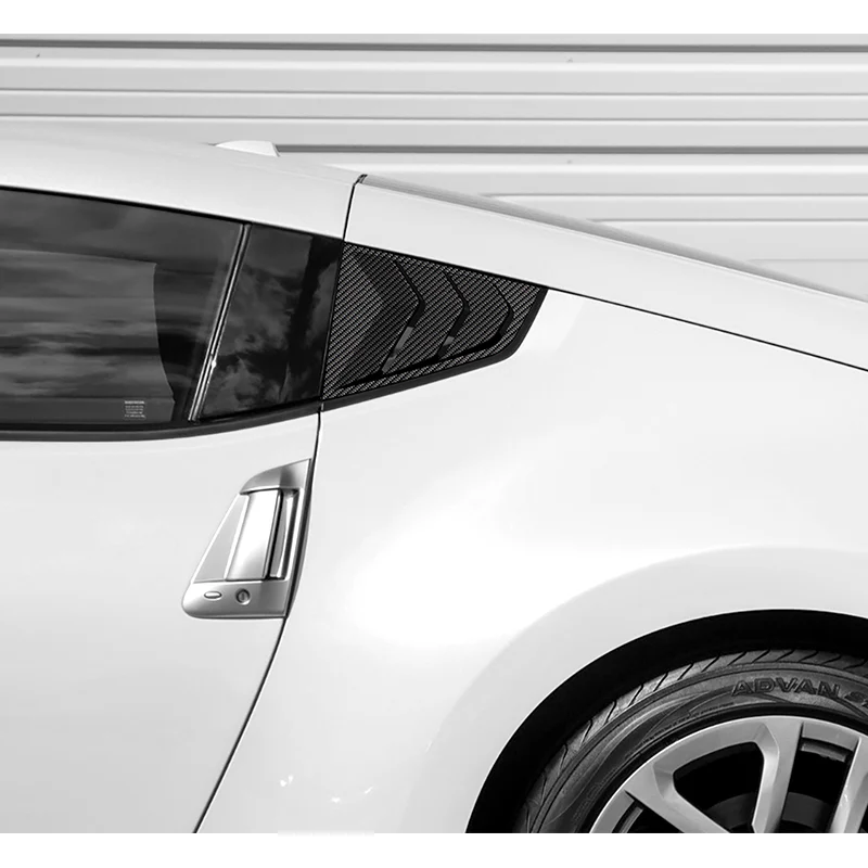 For 2009 - 2020 Nissan 370Z ABS Side Window Louvers Scoop Sun Shade Covers Vent -Carbon Fiber Look - Image 6