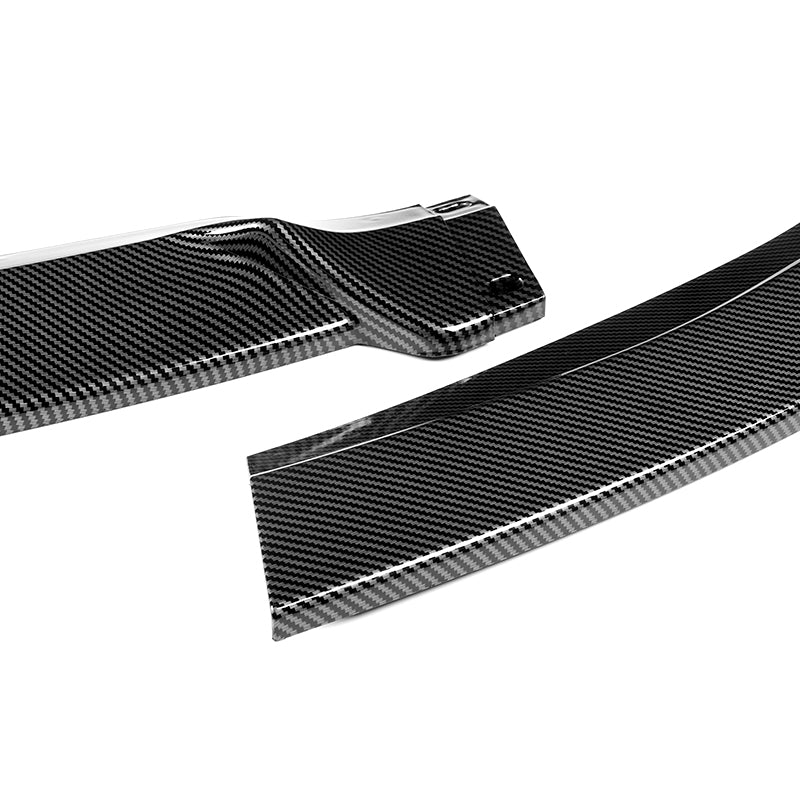 For 2010-2012 Hyundai Genesis Coupe Carbon Look 3-PCS Front Bumper Body Spoiler Lip - Image 2