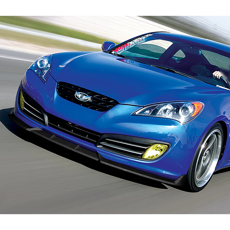 For 2010-2012 Hyundai Genesis Coupe Carbon Look 3-PCS Front Bumper Body Spoiler Lip - Image 5