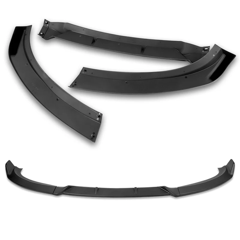 For 2010-2012 Hyundai Genesis Coupe Matt Black 3-Pcs Front Bumper Splitter Spoiler Lip - Image 4