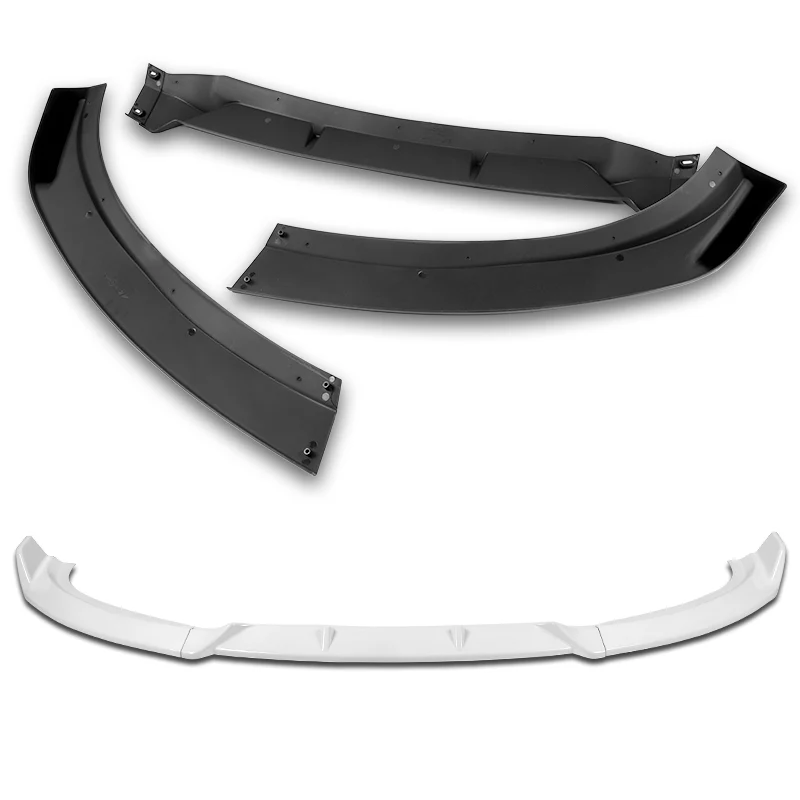 For 2010-2012 Hyundai Genesis Coupe Painted White 3-PCS Front Bumper Body Spoiler Lip - Image 3