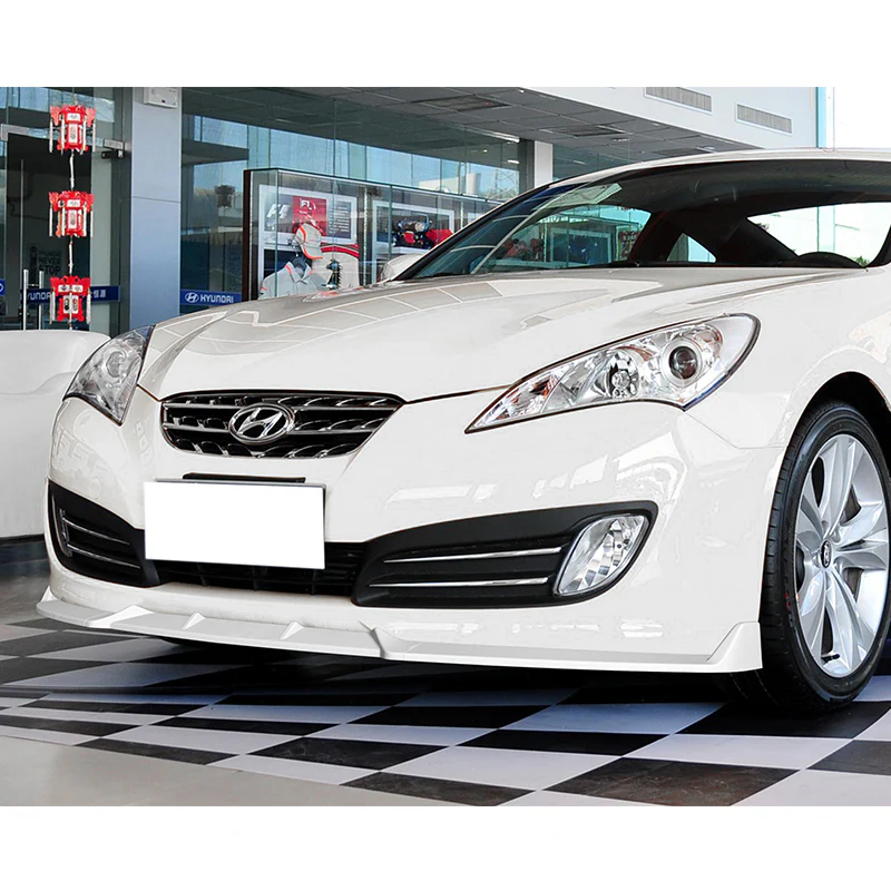 For 2010-2012 Hyundai Genesis Coupe Painted White 3-PCS Front Bumper Body Spoiler Lip - Image 5
