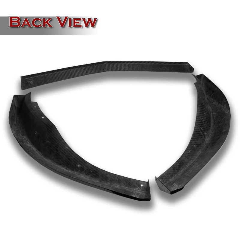 For 2010-2013 Chevrolet Camaro V6 Carbon Fiber Front Bumper Splitter Spoiler Lip 3PCS - Image 3