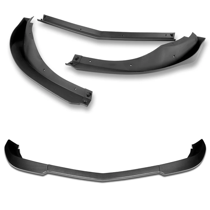 For 2010-2013 Chevrolet Camaro V6 Carbon Look Front Bumper Splitter Spoiler Lip 3PCS - Image 3
