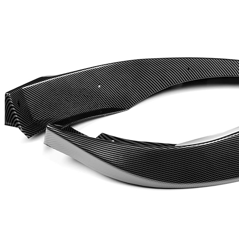 For 2010-2013 Chevrolet Camaro V6 Carbon Look Front Bumper Splitter Spoiler Lip 3PCS - Image 4