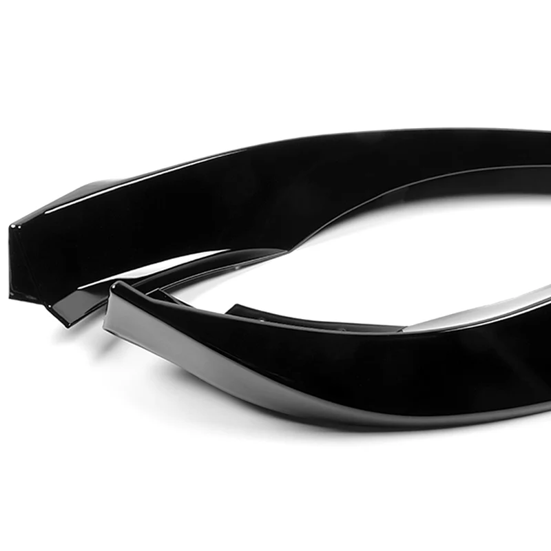 For 2010-2013 Chevrolet Camaro V6 Painted Black Front Bumper Splitter Spoiler Lip 3PCS - Image 2