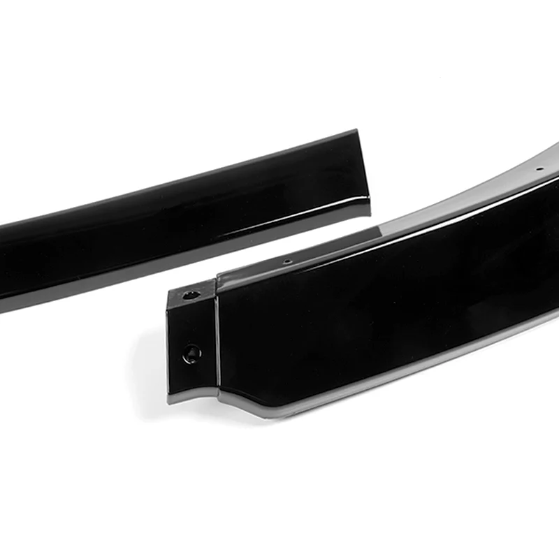 For 2010-2013 Chevrolet Camaro V6 Painted Black Front Bumper Splitter Spoiler Lip 3PCS - Image 4