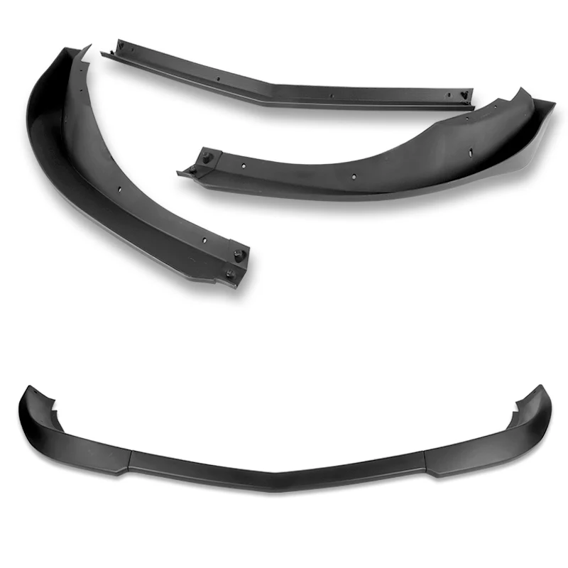 For 2010-2013 Chevrolet Camaro V6 Matte Black Front Bumper Splitter Spoiler Lip 3PCS - Image 3