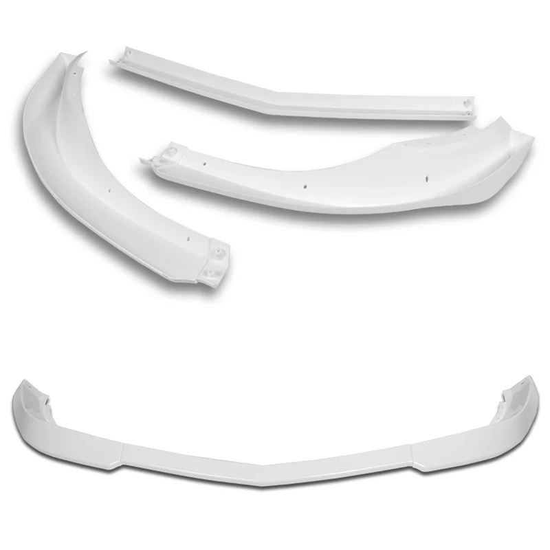 For 2010-2013 Chevrolet Camaro V6 Painted White Front Bumper Splitter Spoiler Lip 3PCS - Image 3
