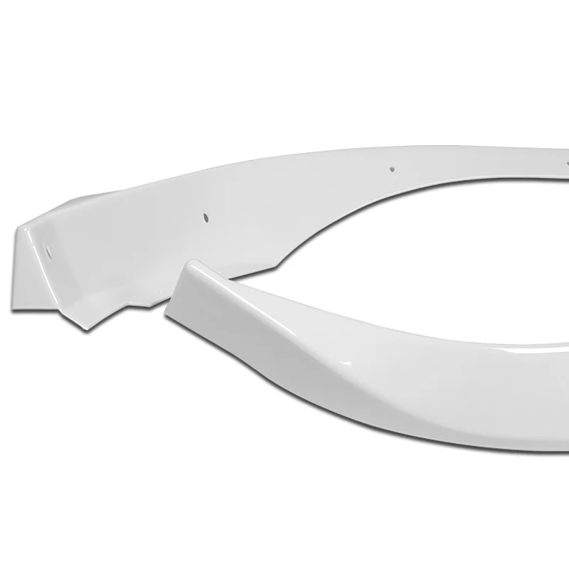 For 2010-2013 Chevrolet Camaro V6 Painted White Front Bumper Splitter Spoiler Lip 3PCS - Image 4