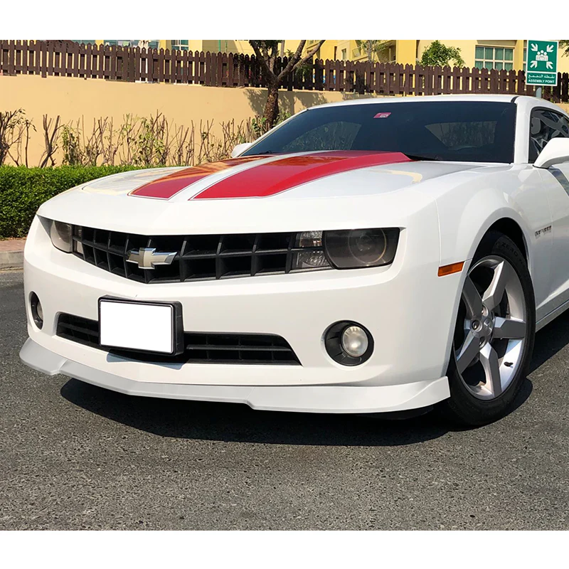 For 2010-2013 Chevrolet Camaro V6 Painted White Front Bumper Splitter Spoiler Lip 3PCS - Image 5