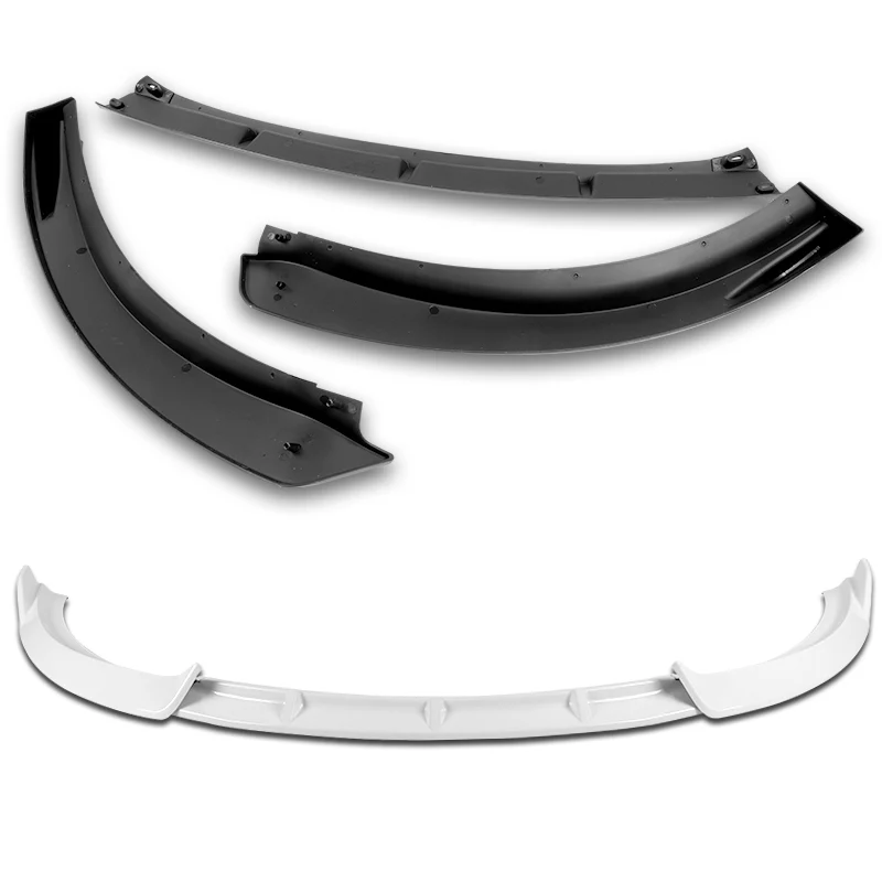 For 2010-2013 Kia Forte STP-Sty Painted White Front Bumper Splitter Spoiler Lip  3-PCS - Image 3