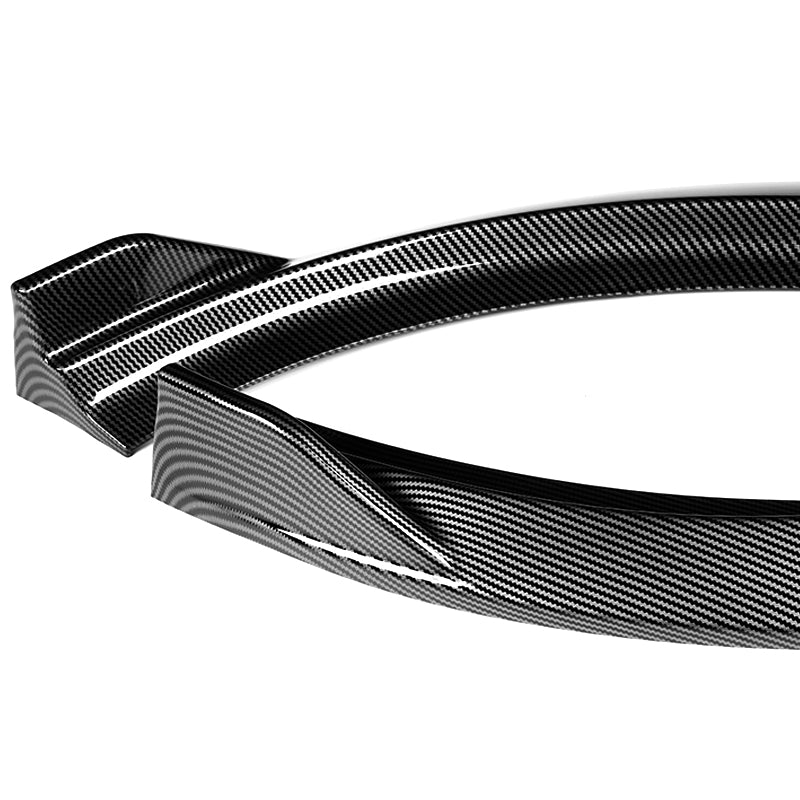 For 2010-2013 Kia Forte STP-Style Carbon Look Front Bumper Splitter Spoiler Lip  3-PCS - Image 3