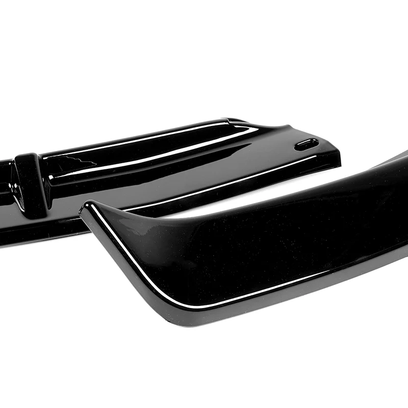 For 2010-2013 Kia Forte STP-Style Painted BLK Front Bumper Splitter Spoiler Lip  3-PCS - Image 2