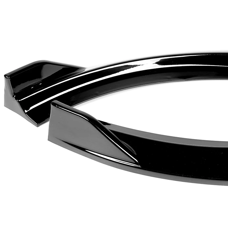 For 2010-2013 Kia Forte STP-Style Painted BLK Front Bumper Splitter Spoiler Lip  3-PCS - Image 3