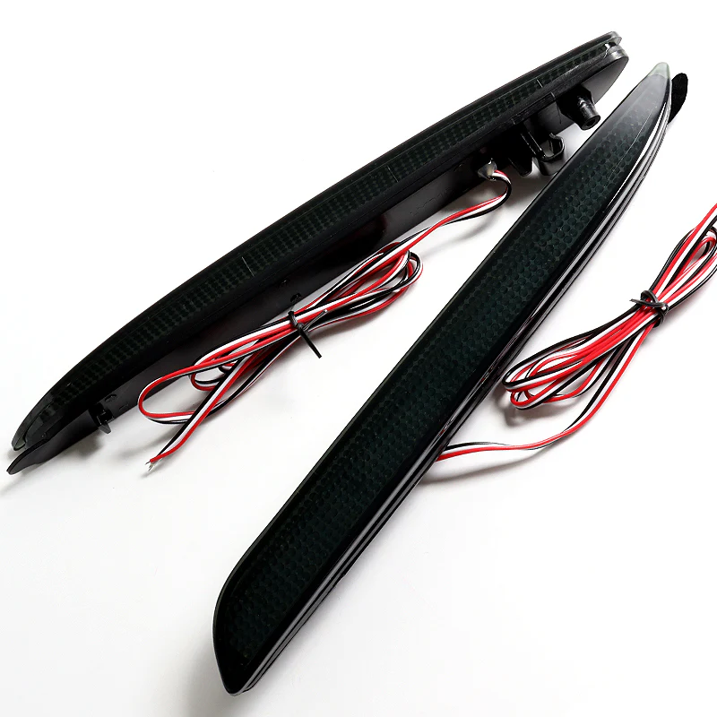 For 2010 – 2013 Mazda 3 LED Rear Bumper Reflector Stop Brake Light Kit -Smoke Lens - Image 3