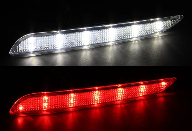 For 2010 – 2013 Mazda 3 LED Rear Bumper Reflector Stop Brake Light Kit -Smoke Lens - Image 4