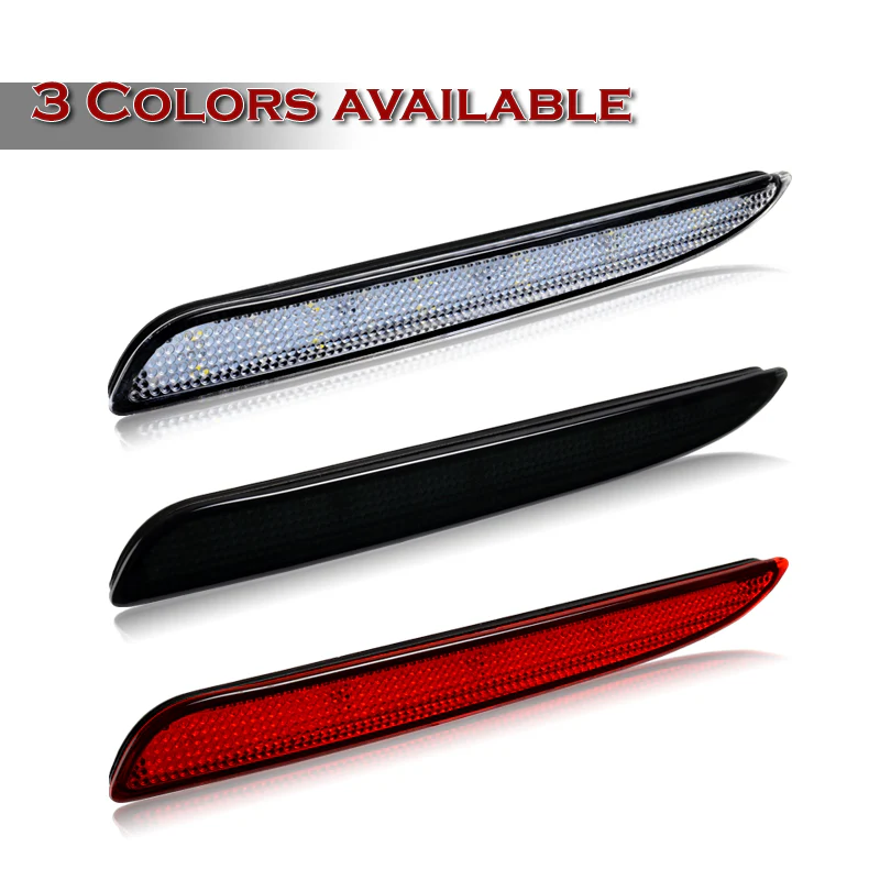 For 2010 – 2013 Mazda 3 LED Rear Bumper Reflector Stop Brake Light Kit -Smoke Lens - Image 7