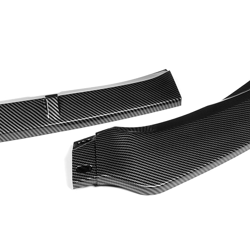 For 2010-2013 Mazda 3 MS-Style 3-PCS Carbon Look Front Bumper Body Kit Spoiler Lip - Image 2