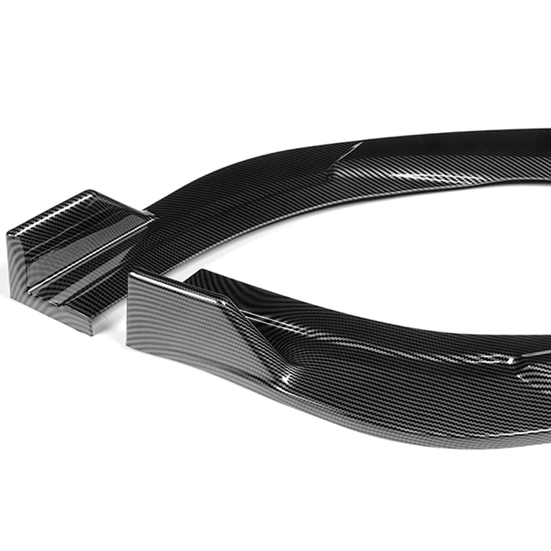 For 2010-2013 Mazda 3 MS-Style 3-PCS Carbon Look Front Bumper Body Kit Spoiler Lip - Image 3