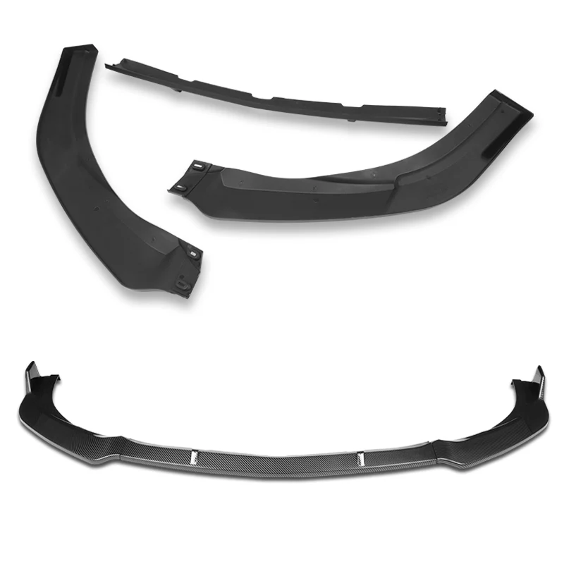 For 2010-2013 Mazda 3 MS-Style 3-PCS Carbon Look Front Bumper Body Kit Spoiler Lip - Image 4