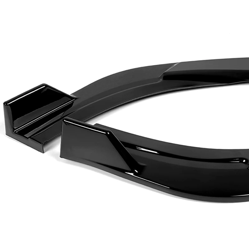 For 2010-2013 Mazda 3 MS-Style 3-PCS Painted Black Front Bumper Body Kit Spoiler Lip - Image 3