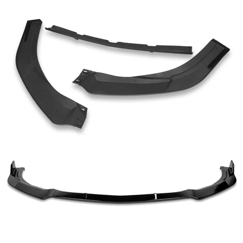 For 2010-2013 Mazda 3 MS-Style 3-PCS Painted Black Front Bumper Body Kit Spoiler Lip - Image 4