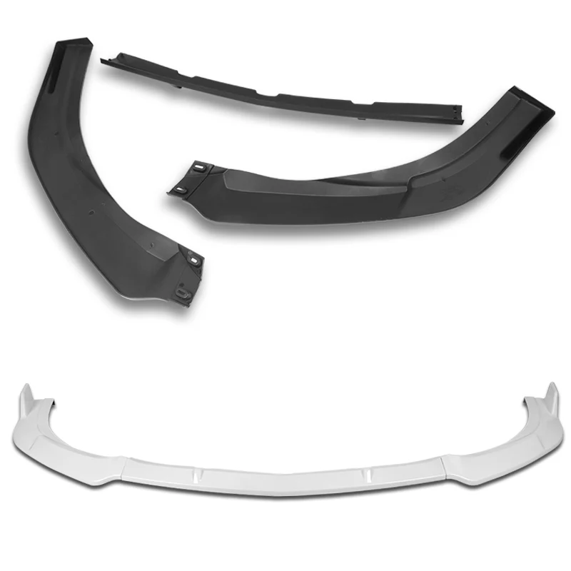 For 2010-2013 Mazda 3 MS-Style 3-PCS Painted White Front Bumper Body Kit Spoiler Lip - Image 4