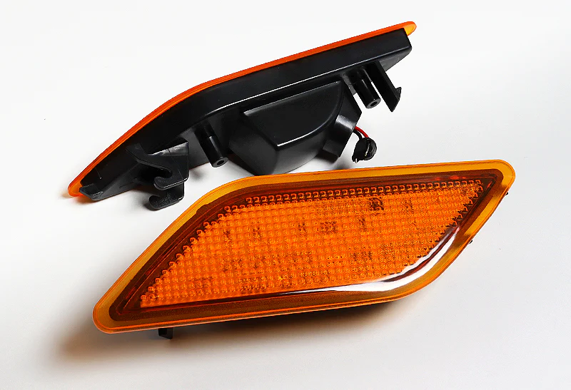 For 2010–2013 Mercedes-Benz W212 E-Class Amber LED Turn Signal Front Fender Side Marker Lights -Amber Lens - Image 2