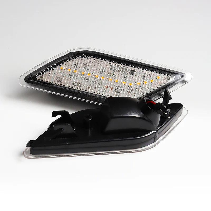 For 2010–2013 Mercedes-Benz W212 E-Class White LED Turn Signal Front Fender Side Marker Lights -Clear Lens - Image 2