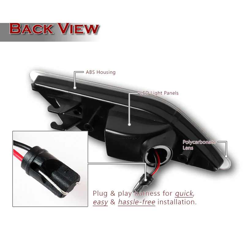 For 2010–2013 Mercedes-Benz W212 E-Class White LED Turn Signal Front Fender Side Marker Lights -Clear Lens - Image 3
