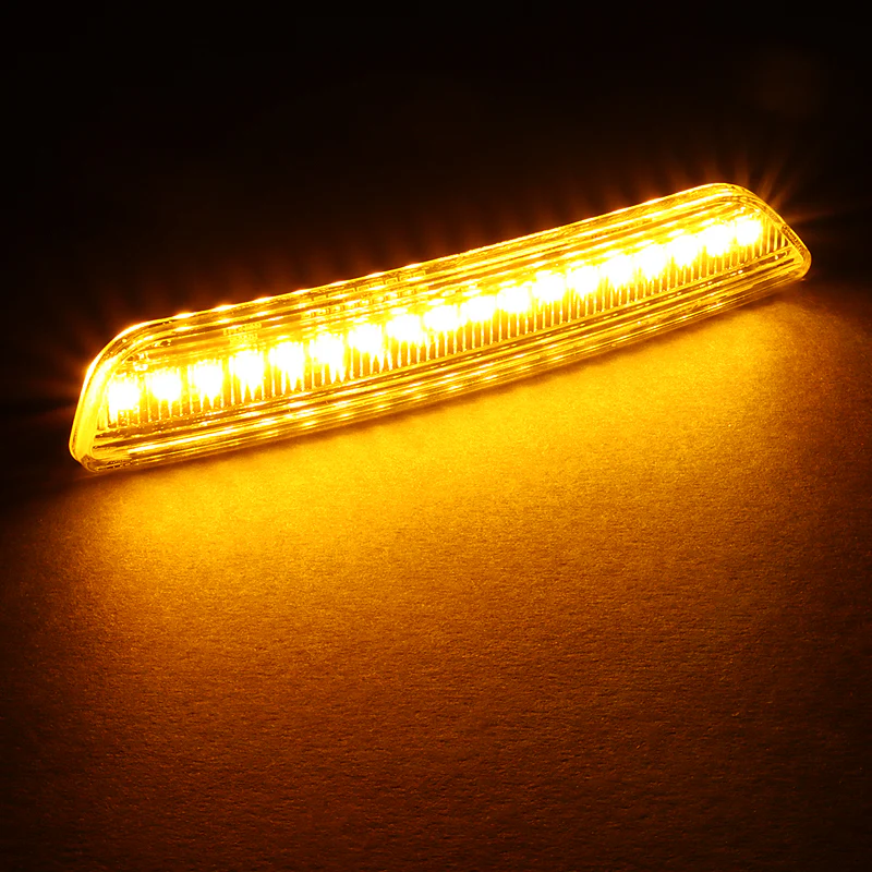 For 2010–2014 Ford Mustang Amber LED Turn Signal Front Side Marker Lights -Smoked Lens - Image 4