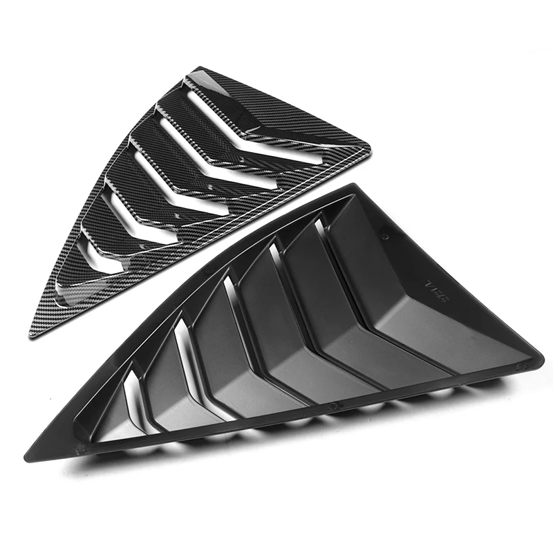 For 2010 - 2015 Chevrolet Camaro ABS Side Window Louvers Scoop Sun Shade Covers Vent -Carbon Fiber Look - Image 3