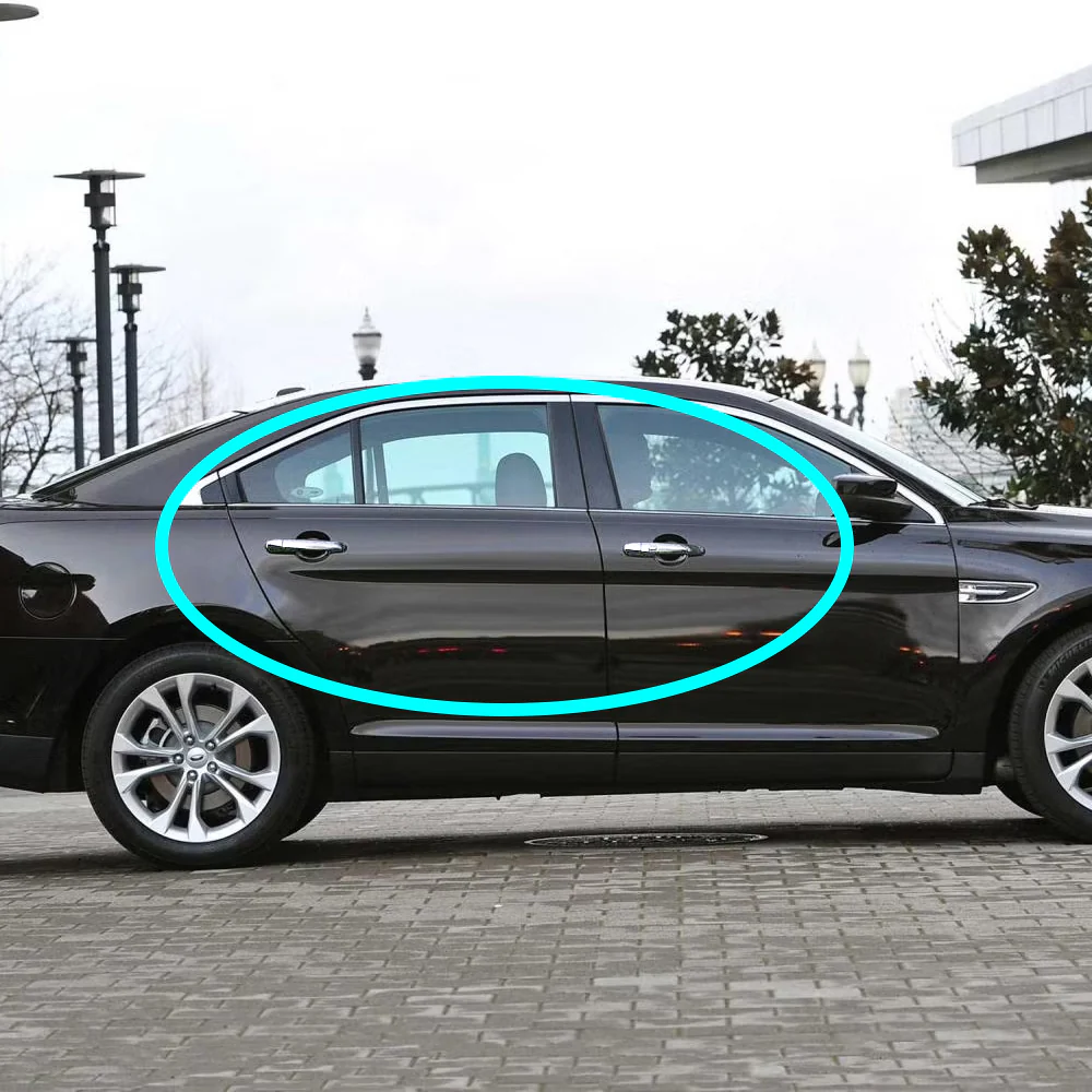 For 2010 - 2019 Ford Taurus Mirror Chrome Exterior Door Pull Handle Lever Cover Cap Trim Kit W/ 2-Smart Keyhole - Image 8