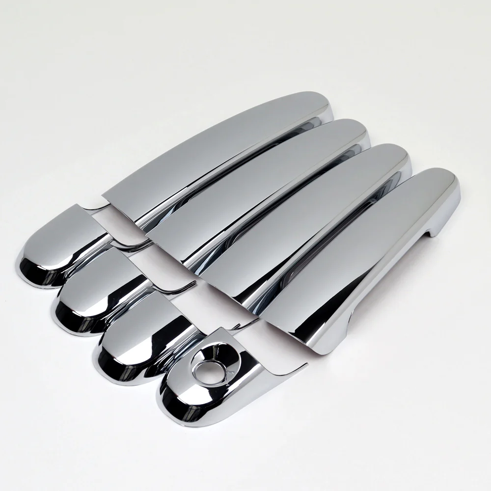 For 2010 - 2019 Ford Taurus Mirror Chrome Exterior Door Pull Handle Lever Cover Cap Trim Kit W/O Smart Keyhole - Image 2