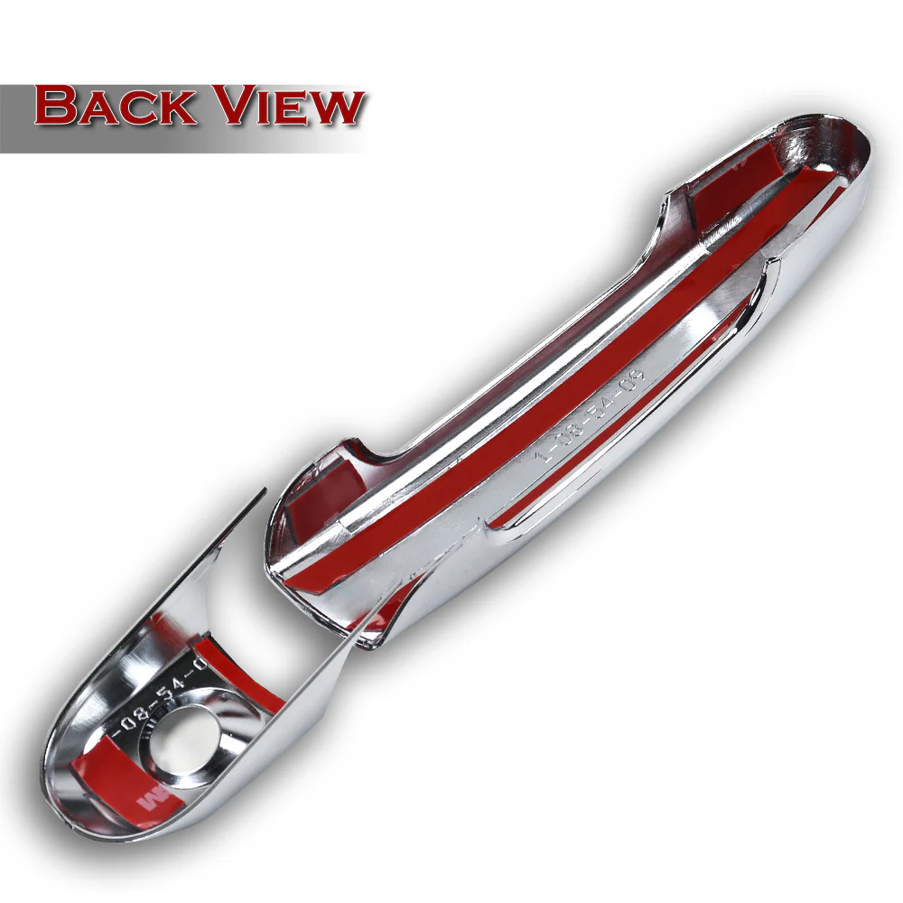 For 2010 - 2019 Ford Taurus Mirror Chrome Exterior Door Pull Handle Lever Cover Cap Trim Kit W/O Smart Keyhole - Image 3