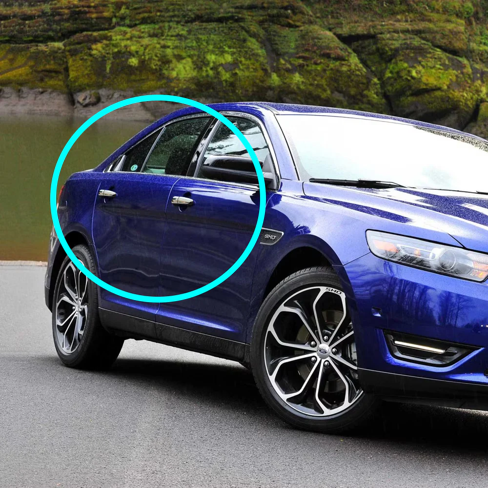For 2010 - 2019 Ford Taurus Mirror Chrome Exterior Door Pull Handle Lever Cover Cap Trim Kit W/O Smart Keyhole - Image 7