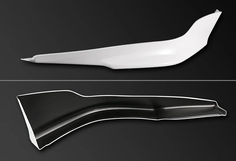 For 2011-2012 Honda Accord 4-DOOR OE-Style Painted White Front Bumper Aprons Lip 3 Pieces - Image 4